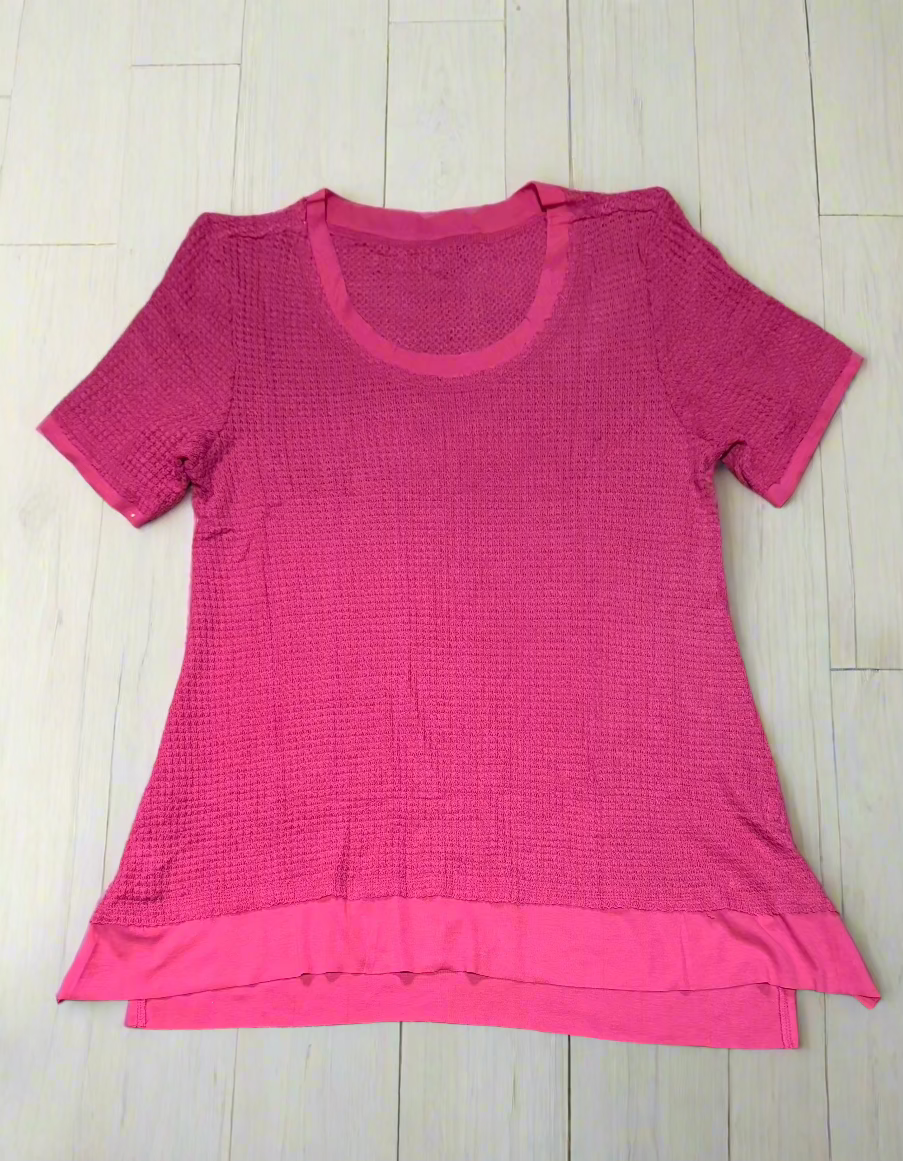 Women's Short Sleeve Waffleknit Top Size M New without Tags