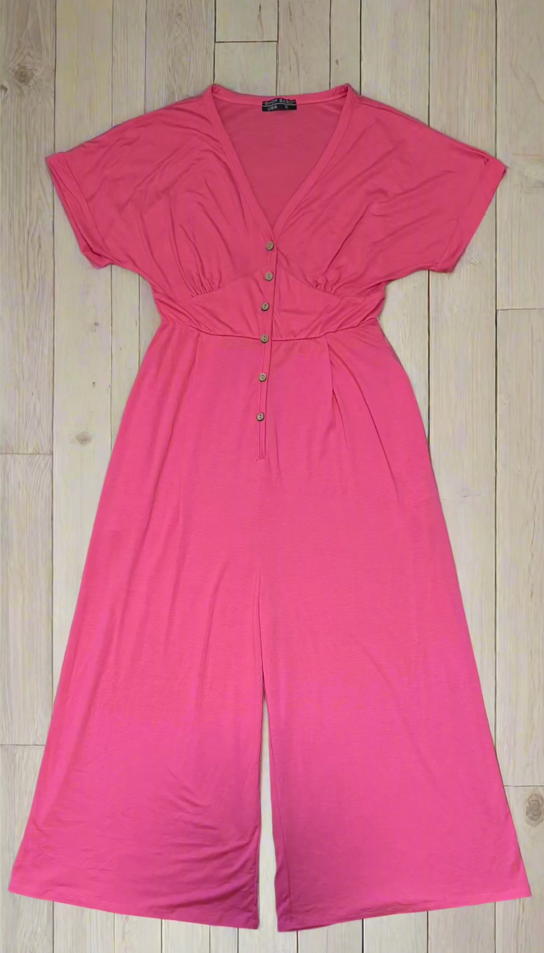 Women's Short Sleeve Jumpsuit Size M